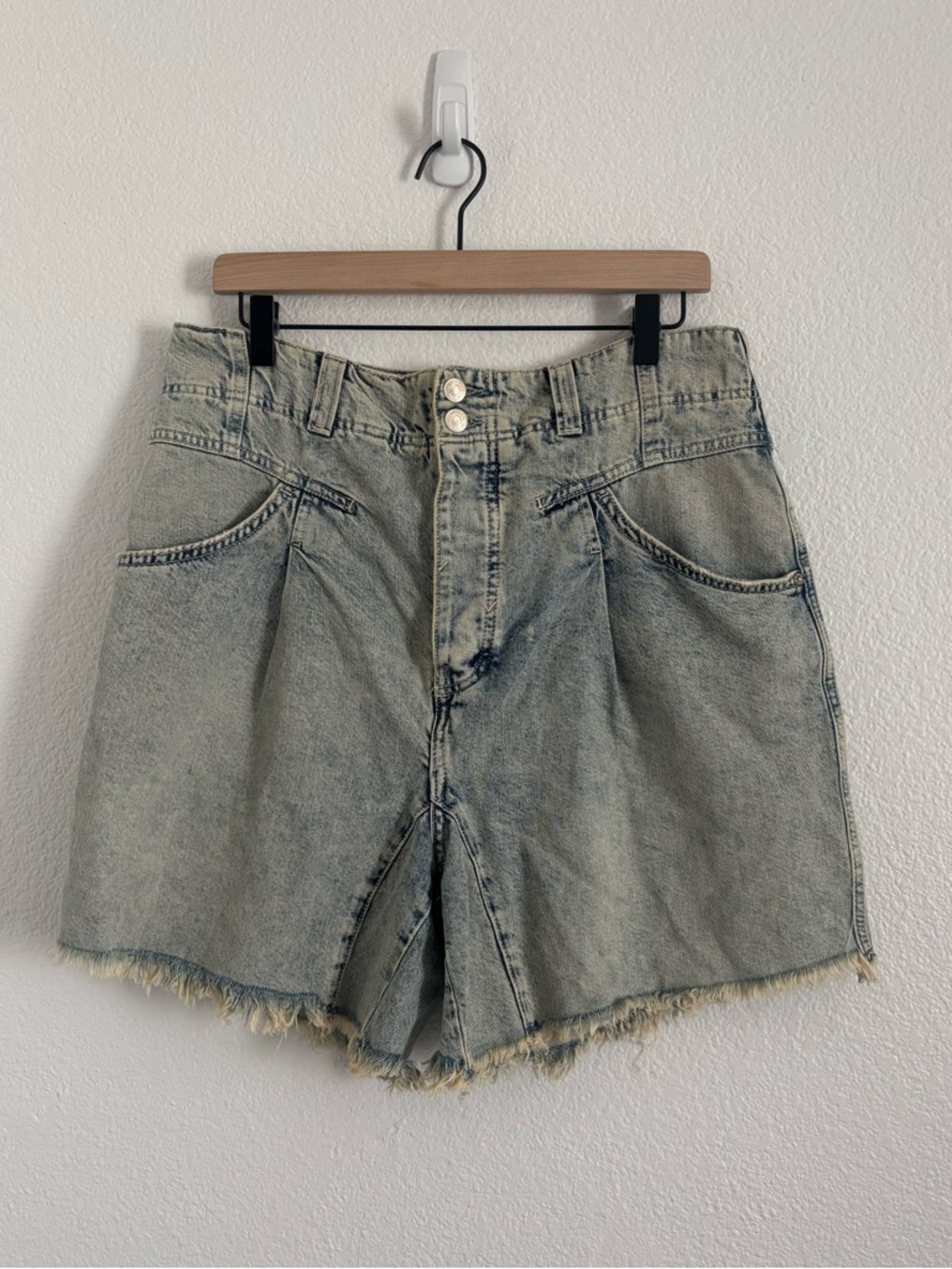 Free People Women's Size Small Blue Denim Harem Shorts - Picture 2 of 5